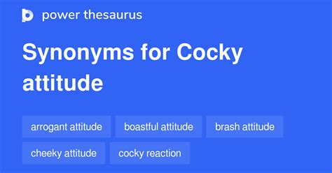 cocky synonym|synonyms for cocky attitude.